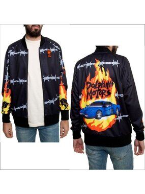 Men's Pink Dolphin Motors Barb Track Jacket-Size L